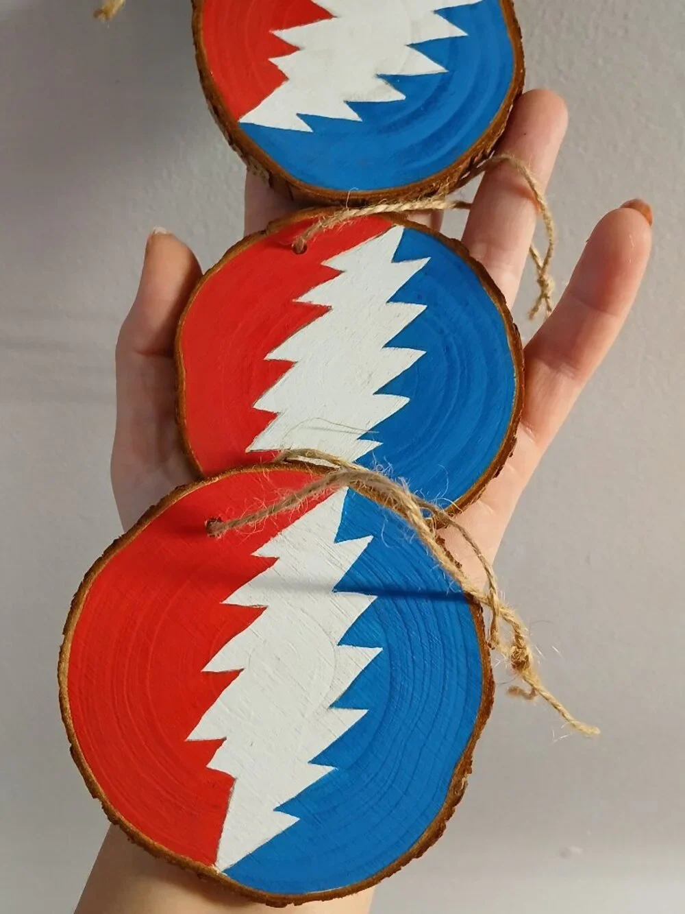 Grateful Dead Handmade Ornaments (3)